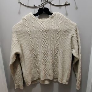 Gap XL 100% Lambswool Fishermans sweater #113